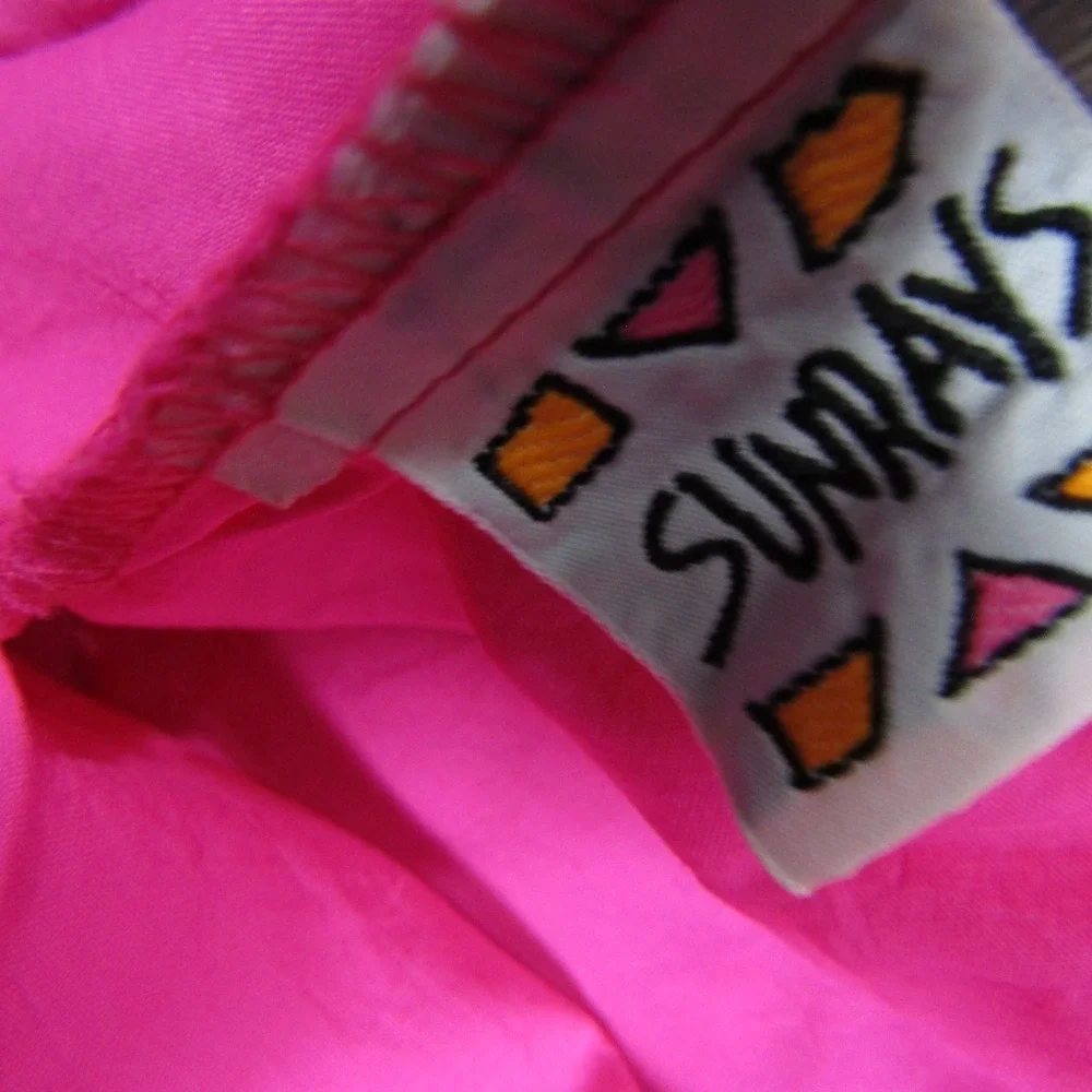 Sunrays Swim Shorts Mens M Pink Vintage Retro Nylon Beach Trunks Summer